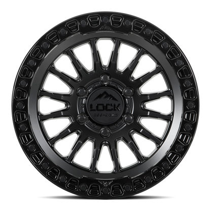 GRIT- MATTE BLACK W GLOSS BLACK RING