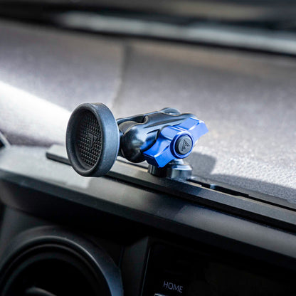 2016-2023 Toyota Tacoma Tackform Slim Track Dash Bracket With 20LITE Phone & Midland Magnetic CB Radio Mic Mounts