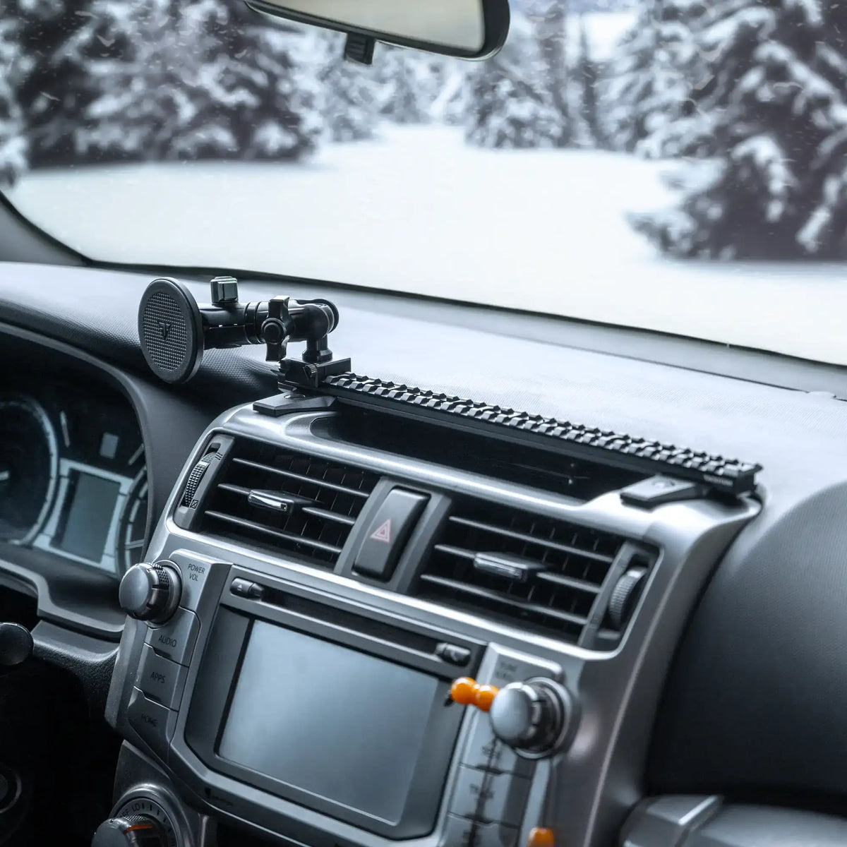 2010-2024 Toyota 4Runner Tackform Slim Track Dash Bracket With Dual 20LITE Phone Mounts