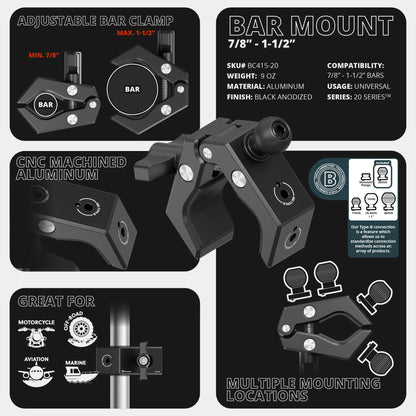 2024+ Toyota Tacoma & 2025+ Toyota 4Runner Passenger Side Grab Handle Mount with Universal Phone Cradle