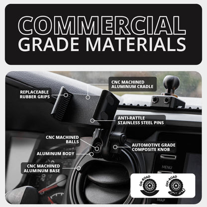 2016-2023 Toyota Tacoma & 2014-2021 Tundra LINK™ Vent Mount Bracket With 20LITE Phone Holder | Choose Your Arm Length