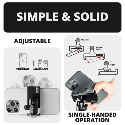 2016-2023 Toyota Tacoma Tackform Slim Track Dash Bracket With 20LITE Phone & Tablet Mounts