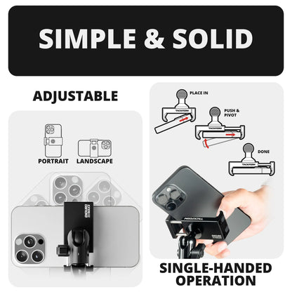 2010-2024 Toyota 4Runner Tackform Assault Track Picatinny Dash Bracket With 20LITE Phone & Midland MXT Magnetic Holder