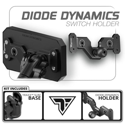 8 Channel Diode Dynamics D-Switch Holder | Slim Track Base | Choose Your Arm Length