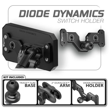 8 Channel Diode Dynamics D-Switch Holder | Slim Track Base | Choose Your Arm Length