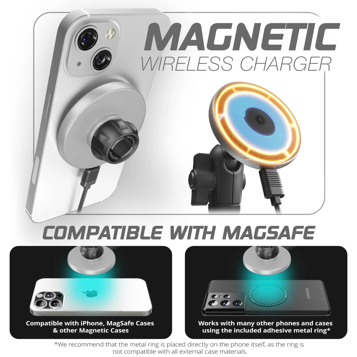 2016-2023 Toyota Tacoma & 2014-2021 Tundra LINK™ Vent Mount Bracket With MagSafe Charging Phone Holder | Choose Your Arm Length