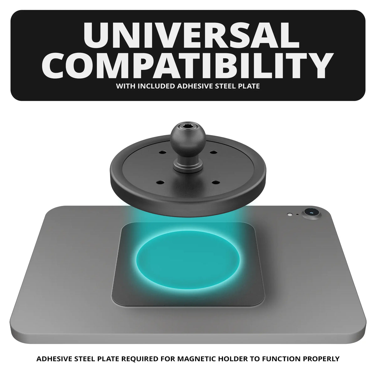 Magnetic Tablet Holder | Slim Track Base | 6" DuraLock™ Arm
