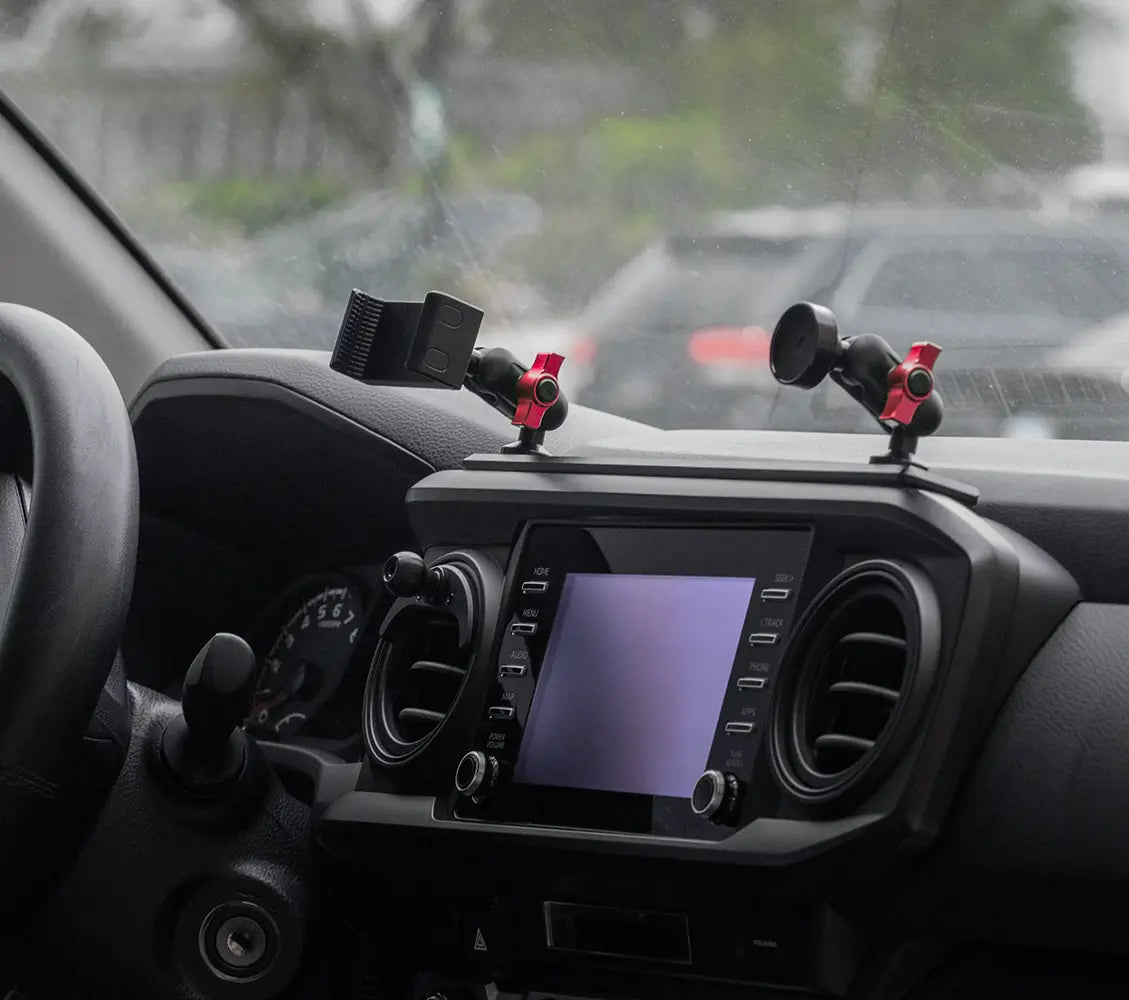 2016-2023 Toyota Tacoma Tackform Slim Track Dash Bracket With 20LITE Phone & Tablet Mounts