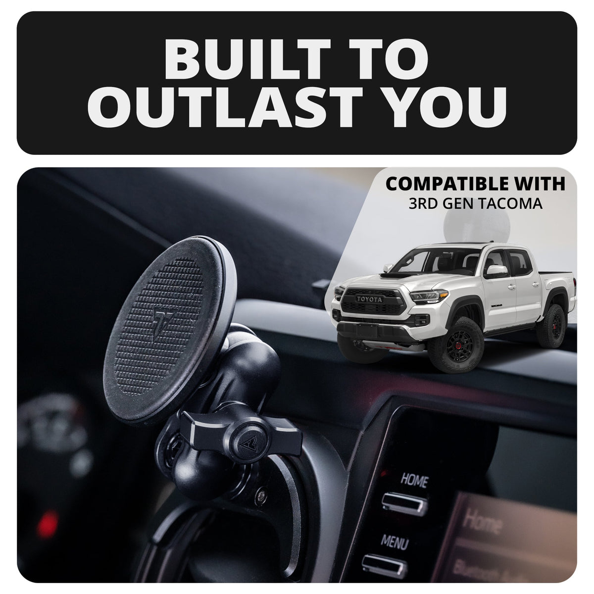 2016-2023 Toyota Tacoma & 2014-2021 Tundra LINK™ Vent Mount Bracket With MagSafe Phone Holder | Choose Your Arm Length