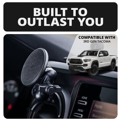 2016-2023 Toyota Tacoma & 2014-2021 Tundra LINK™ Vent Mount Bracket With MagSafe Phone Holder | Choose Your Arm Length