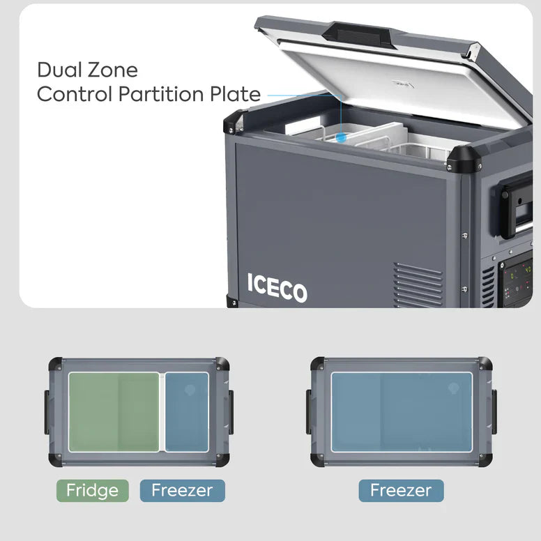 ICECO VL45ProS Single Zone Portable Freezer - Gray 45 LT