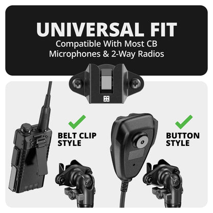 2016-2023 Toyota Tacoma Tackform Slim Track Dash Bracket With 20LITE Phone & CB Microphone Mounts