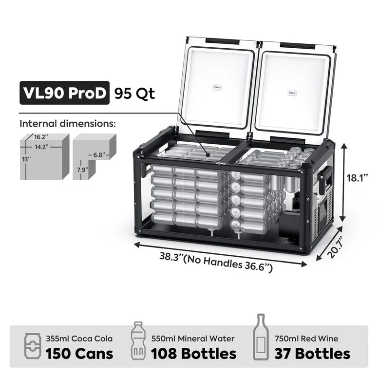 ICECO VL90ProD Dual Zone Freezer 90 LT