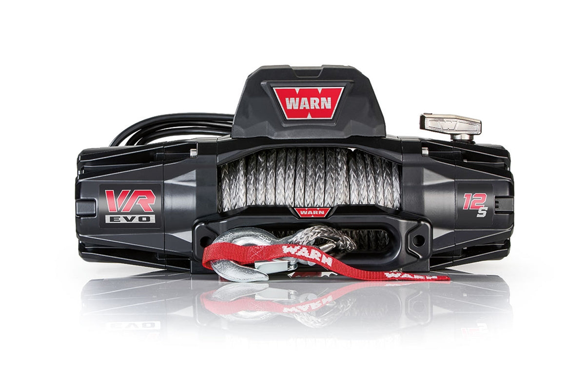 WARN 103255 VR EVO 12-S 12,000 lb Winch with Synthetic Rope and Hawse Fairlead