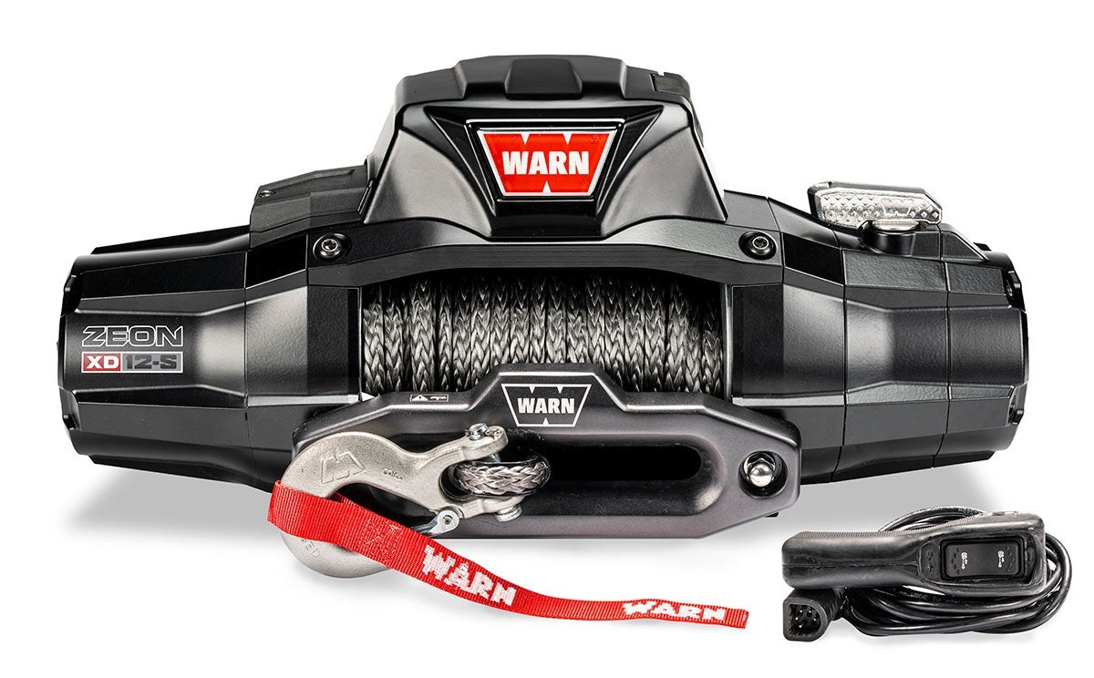 WARN Zeon XD 12-S 12,000 lb 12V Winch Kit with Synthetic Rope, Part 110012