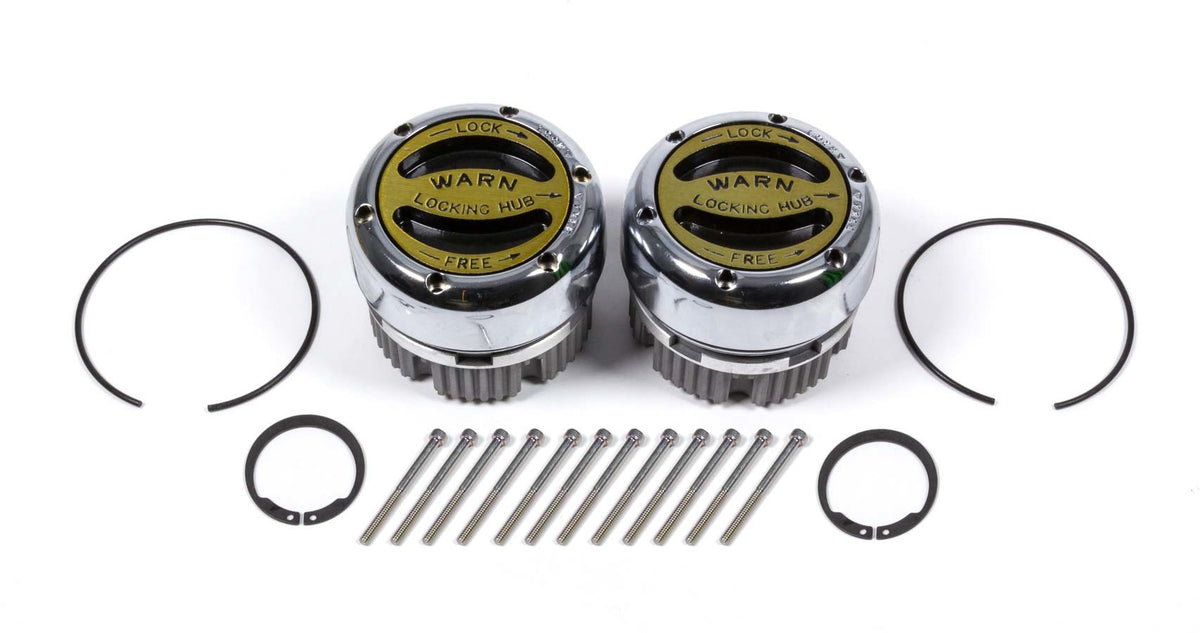 WARN 20990 Premium Manual Locking Hub Kit, 19-Spline for International and Jeep Applications