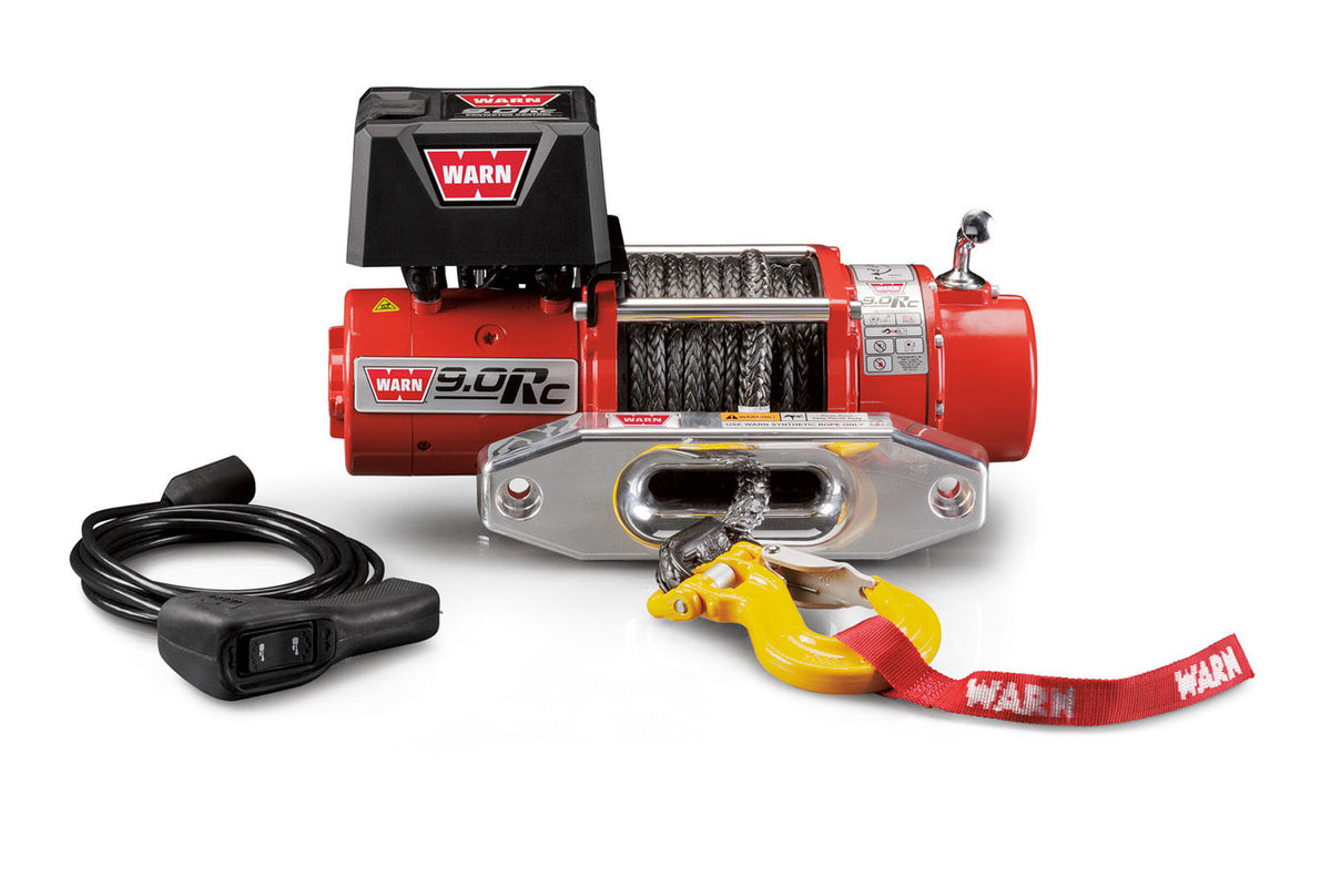 WARN 71550 9.0RC 9,000 lb 12V Winch with Hawse Fairlead and Synthetic Rope