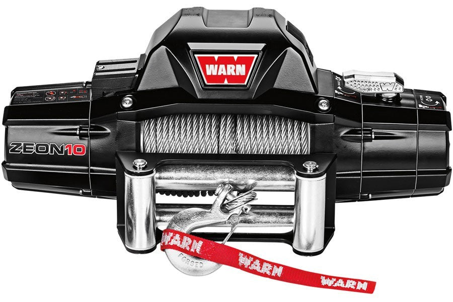 WARN Zeon 10 10,000 lb Winch Kit with Roller Fairlead and Steel Rope, Part 88990