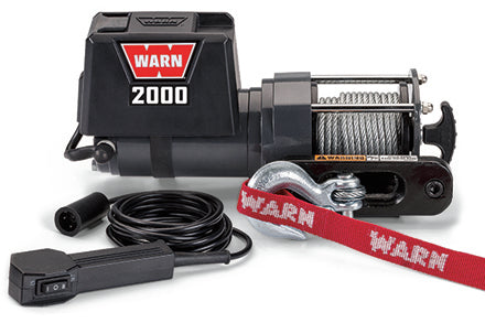 WARN 92000 DC2000 2,000 lb 12V Winch with Hawse Fairlead and Remote