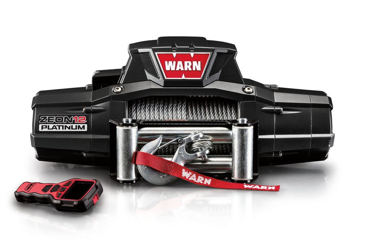 WARN 92820 ZEON 12 Platinum 12,000 lb Winch with Steel Rope and Roller Fairlead