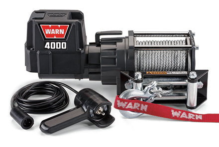 WARN 94000 DC4000 12V Winch, 4,000 lb Capacity with Roller Fairlead