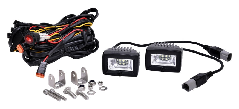 KC HiLiTES C-Series C2 20W LED Area Flood Lights, 2-Inch, 6000K, Pair Pack System, Part 328