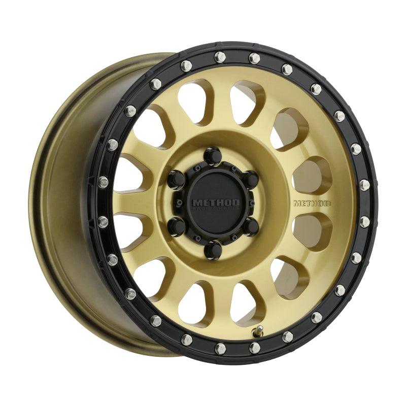 Method Wheels MR315 17x8.5-Inch 0mm Offset 6x135 Gold/Black Street-Loc Wheel