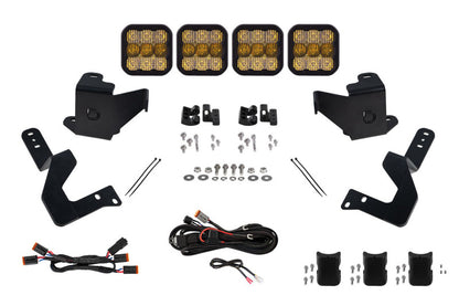 Diode Dynamics DD7410 SS5 Grille CrossLink Lightbar Kit for 2022+ Toyota Tundra, Yellow Pro Combo