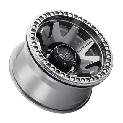Method Wheels MR108 Beadlock Wheel, 17x9, -44mm Offset, 8x6.5 Bolt Pattern, Gloss Titanium