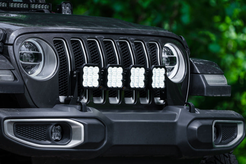 Diode Dynamics DD7269 Jeep JL Wrangler SS5 4-Pod CrossLink Grille Lightbar Kit Pro, Yellow Combo