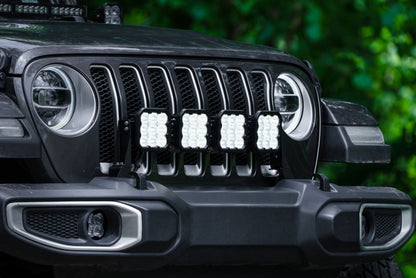 Diode Dynamics DD7268 SS5 4-Pod CrossLink Grille Lightbar Kit for 2018-2021 Jeep JL Wrangler, White Combo