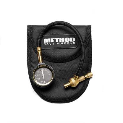 Method Wheels Brass Air Deflator Gauge 0-60 PSI, Black, AP-F0005