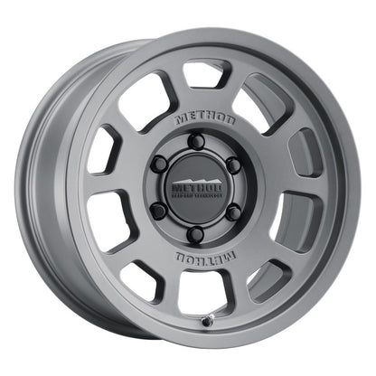 Method Wheels MR705 17x8.5-Inch 6x5.5-Inch Titanium Bead Grip Wheel, 0mm Offset