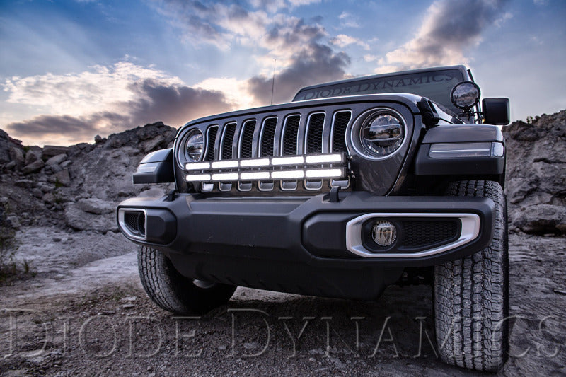 Diode Dynamics DD6077 SS30 Bumper LED Light Bar Kit for 2018-2026 Jeep Wrangler, White Driving, Single