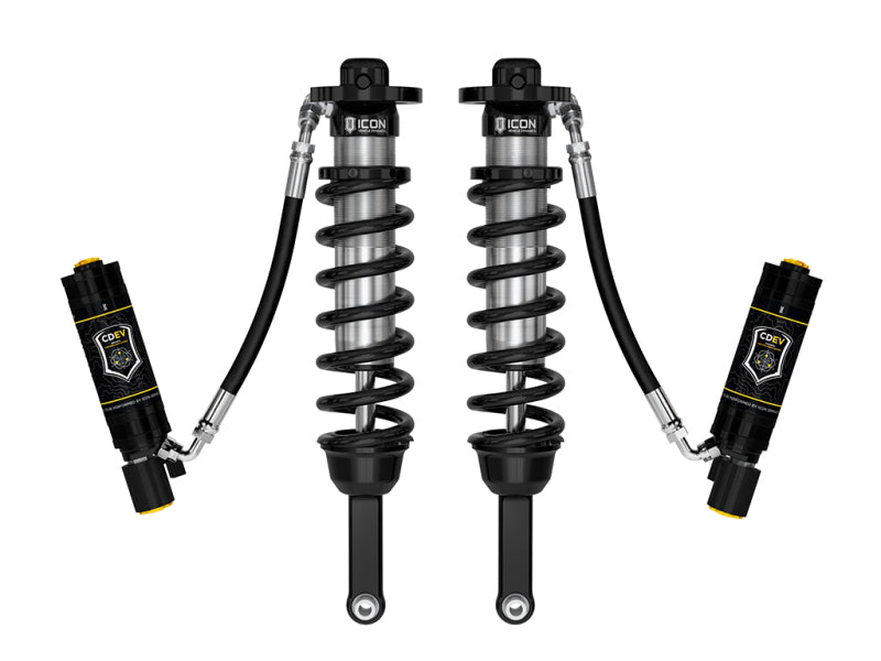 ICON 58735E-700 Extended Travel 2.5 VS Remote Reservoir CDEV Front Coilover Kit for 2005-2023 Toyota Tacoma