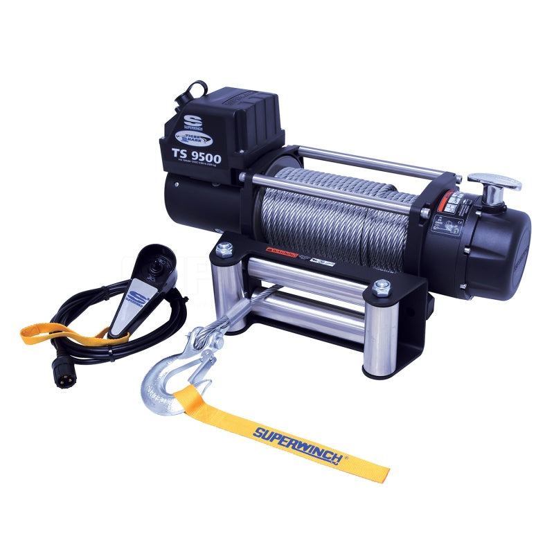 Superwinch Tiger Shark 9500 Winch, 12 Volt, 9,500 lb. Capacity, Steel Rope, Part Number 1595200