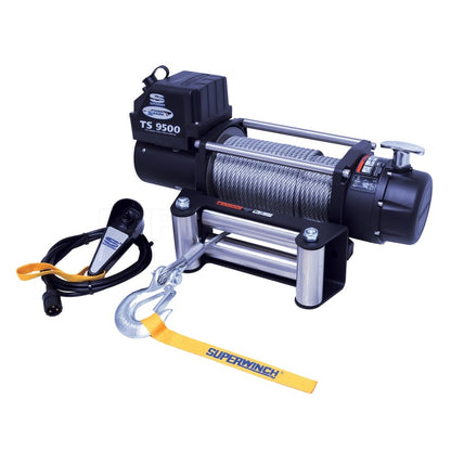Superwinch Tiger Shark 9500 Winch, 12 Volt, 9,500 lb. Capacity, Steel Rope, Part Number 1595200
