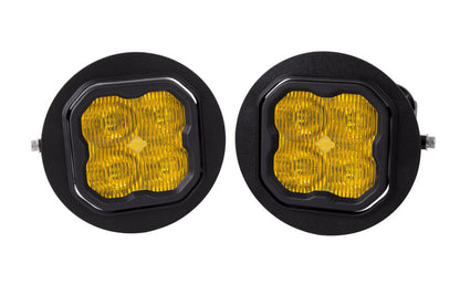 Diode Dynamics SS3 Pro Type FT Fog Light Kit with Amber Backlight, Yellow SAE Fog Beam, DD7024