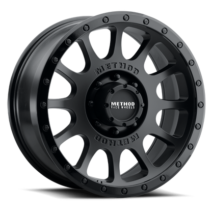 Method Wheels MR305 NV 18x9 +18mm Offset 6x135 Matte Black Wheel with Gloss Black Lip