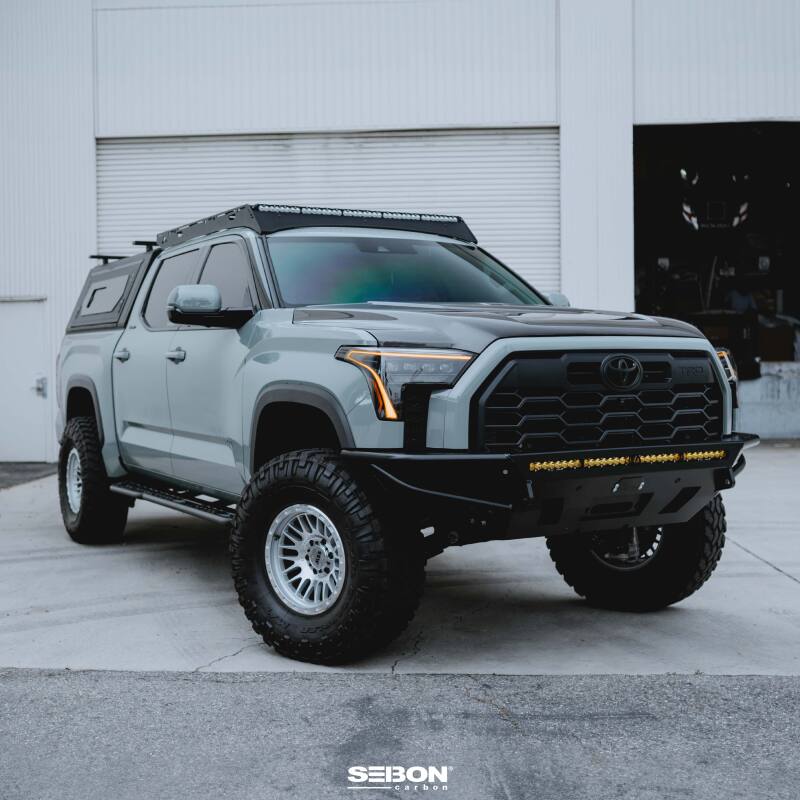 Seibon HD23TYTU-RR RR-Style Carbon Fiber Hood for 2022–2024 Toyota Tundra and 2023–2024 Toyota Sequoia