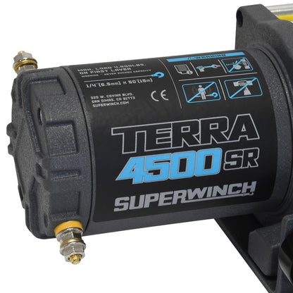 Superwinch Terra 4500SR 4,500 lb 12-Volt Winch with Synthetic Rope, Part 1145270