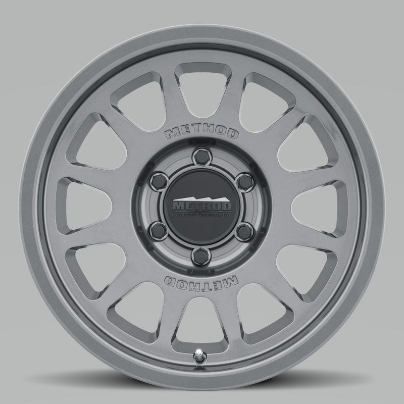 Method Wheels MR703 16x8 Gloss Titanium Bead Grip Wheel, 0mm Offset, 6x5.5 Bolt Pattern