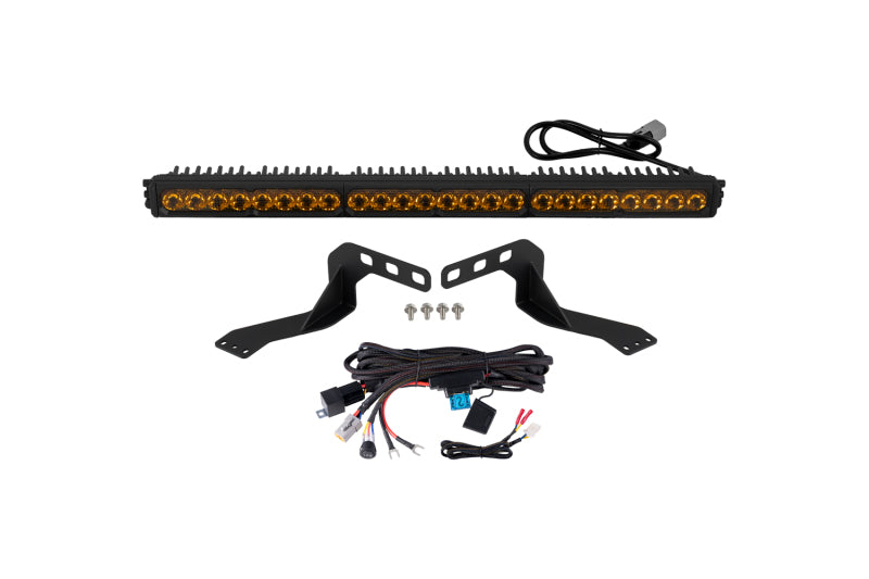 Diode Dynamics SS30 Pro Stealth LED Light Bar Kit for 2014-2021 Toyota Tundra, Yellow Driving, 3000K – DD8671