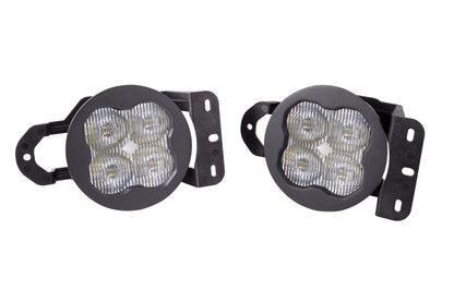 Diode Dynamics SS3 Max Type MS Fog Light Bracket Kit with Amber Backlight, White SAE Fog, Part DD7065