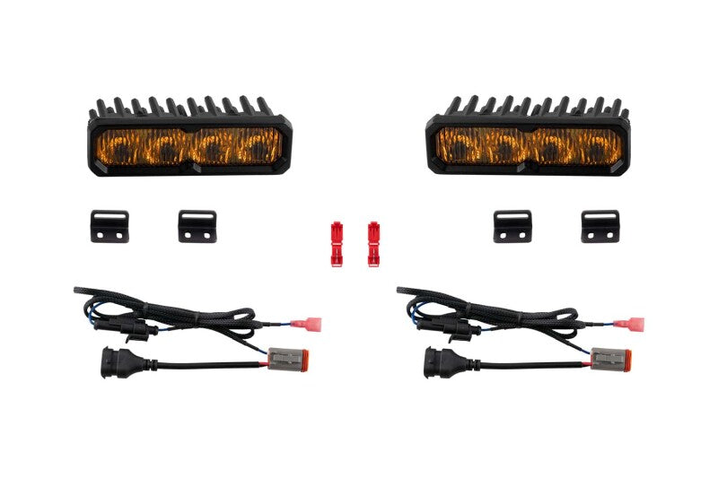 Diode Dynamics DD8703 SAE LED Fog Light Kit for 2022-2026 Toyota Tundra and 2023 Toyota Sequoia, SS6 Sport Yellow 3000K