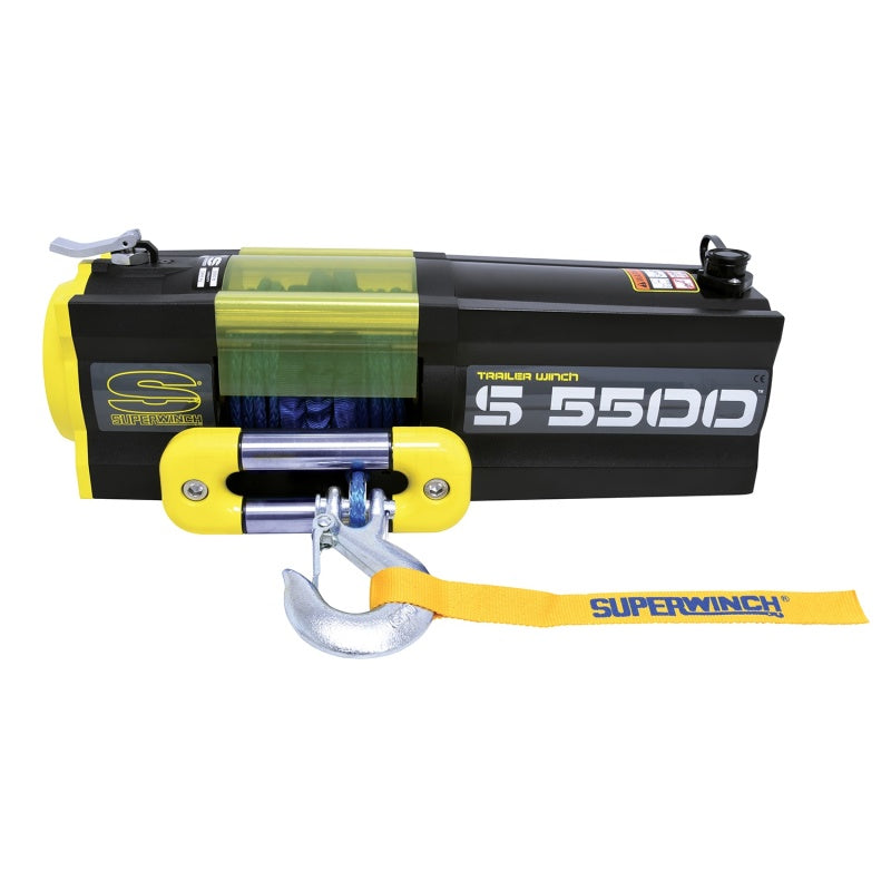 Superwinch S5500SR 5,500 lb 12-Volt Trailer Winch with Synthetic Rope, Part 1455201