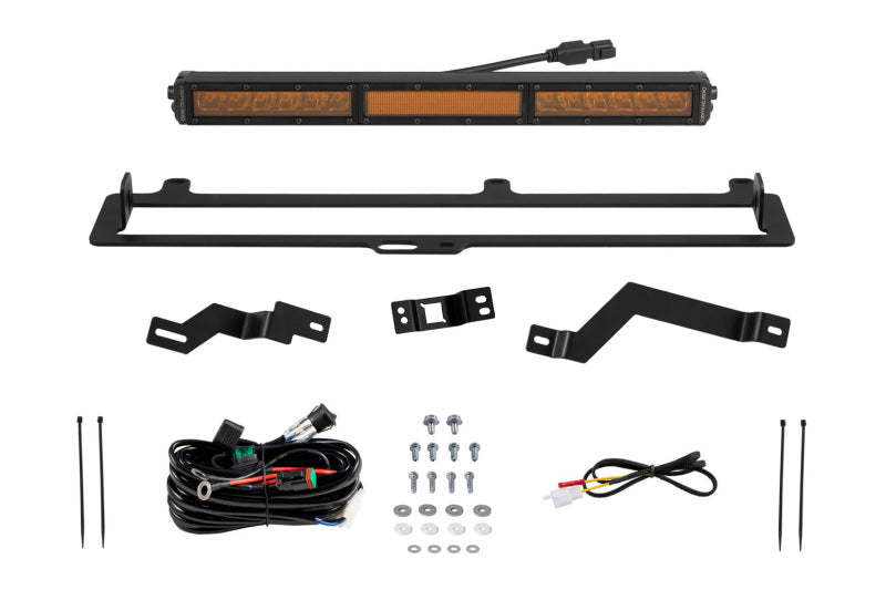 Diode Dynamics DD7416 2022+ Toyota Tundra TRD Pro Grille SS18 LED Light Bar Kit, Amber Combo