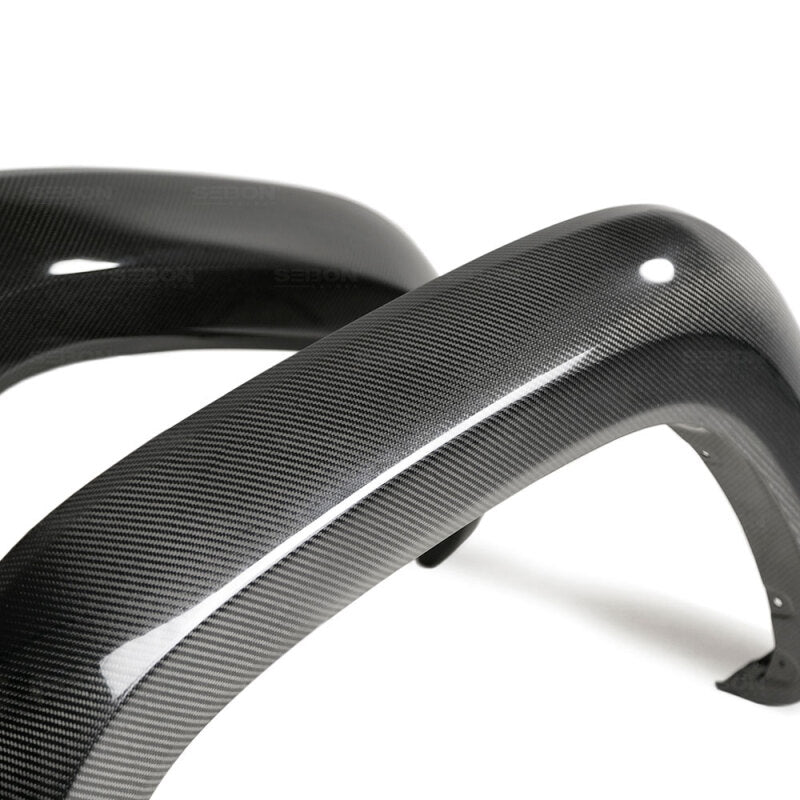 Seibon Carbon Fiber Front Fender Flares for 2015-2021 Toyota Tacoma, Pair - FLR18TYTA-F