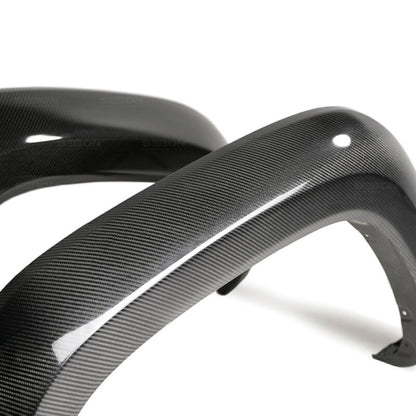 Seibon Carbon Fiber Front Fender Flares for 2015-2021 Toyota Tacoma, Pair - FLR18TYTA-F