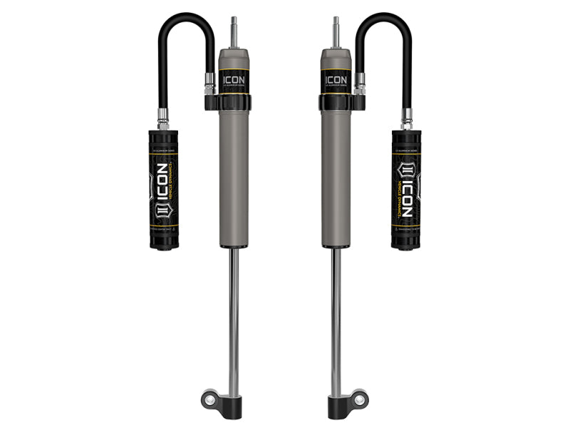 ICON 57823P 2.5 Aluminum Series Rear Remote Reservoir Shocks for 2007-2021 Toyota Tundra, Pair